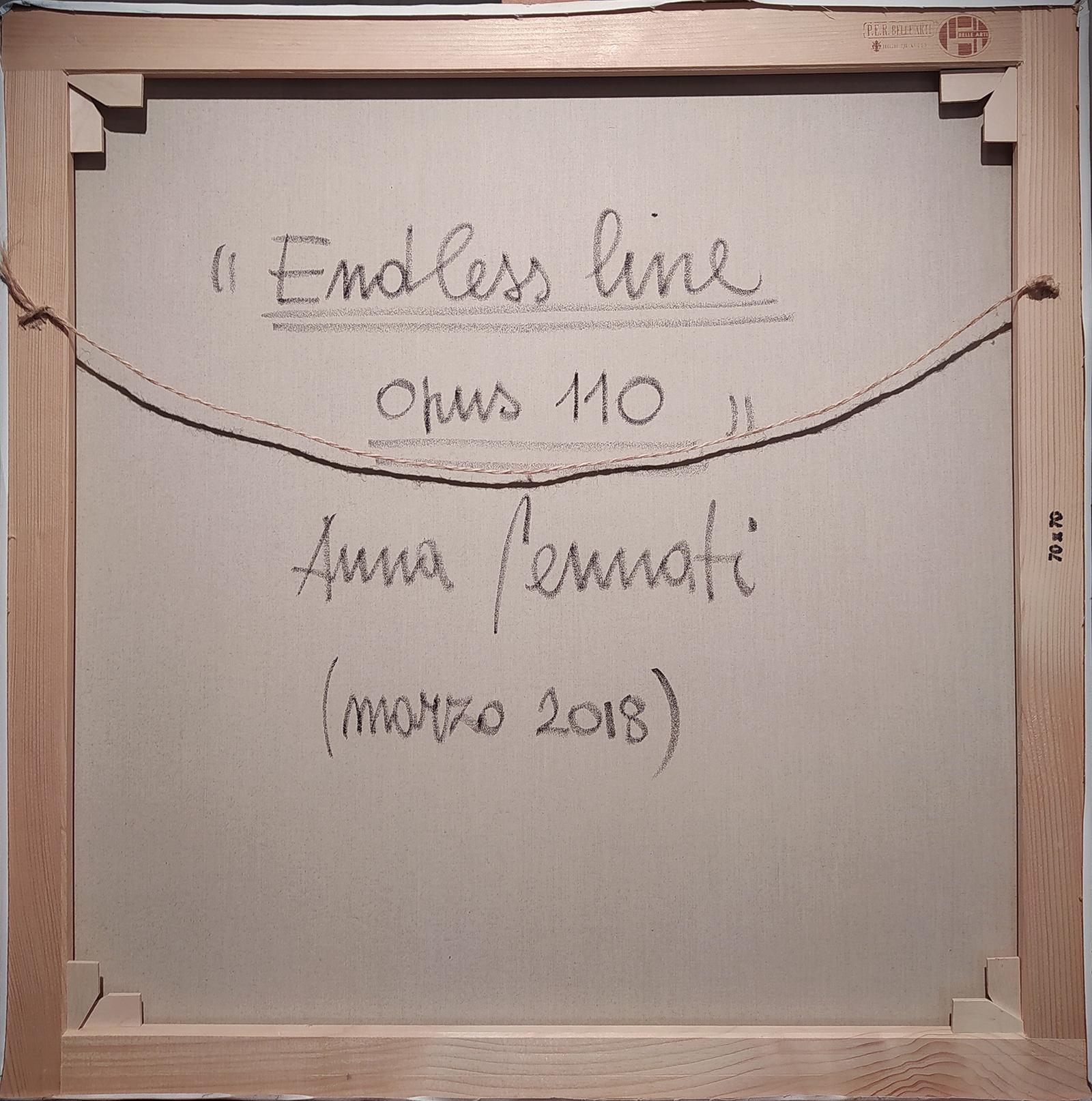 „Endless Line Opus 110“ von Anna Pennati, Gemälde in Mischtechnik auf Leinwand im Angebot 4