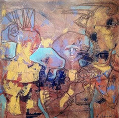 "Hacia la hora" de Anna Pennati, técnica mixta sobre lienzo