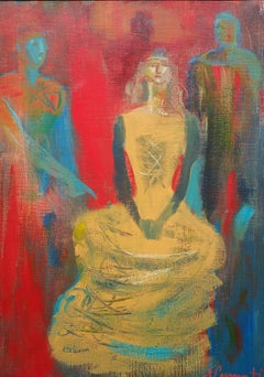 "Mary Stuart" by Anna Pennati - acrylic and oil pastel on paper