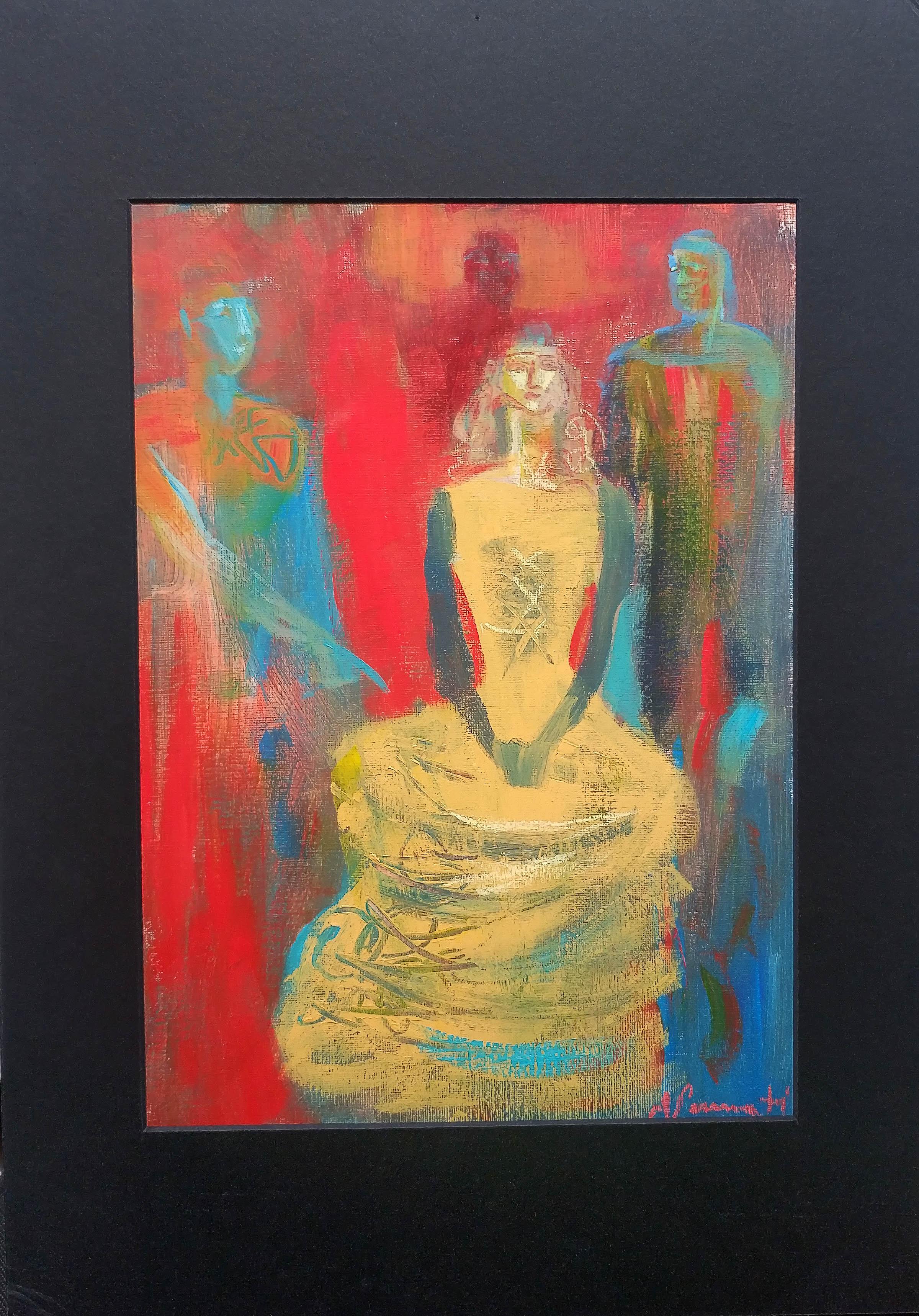 "Mary Stuart" by Anna Pennati - acrylic and oil pastel on paper