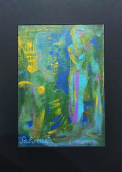 "Salomè" par Anna Pennati - acrylique et pastel à l'huile sur papier