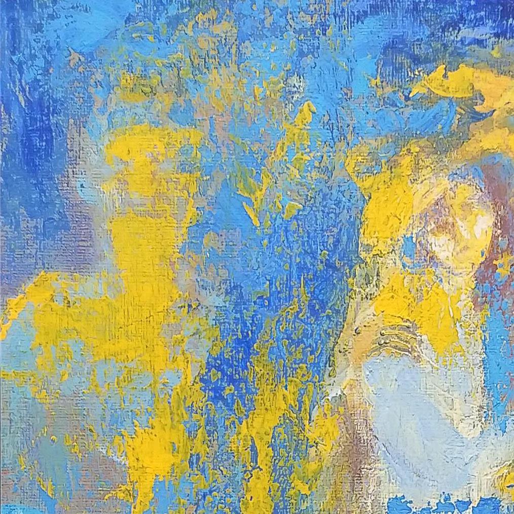 Wir werden also nicht mehr auf Wanderschaft gehen,  von George Byron Gedichte, zeitgenössisch, Acryl im Angebot 1
