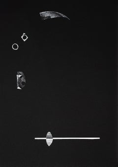 "The Black Series number two", von Anna Pennati - Collage auf Karton auf Leinwand