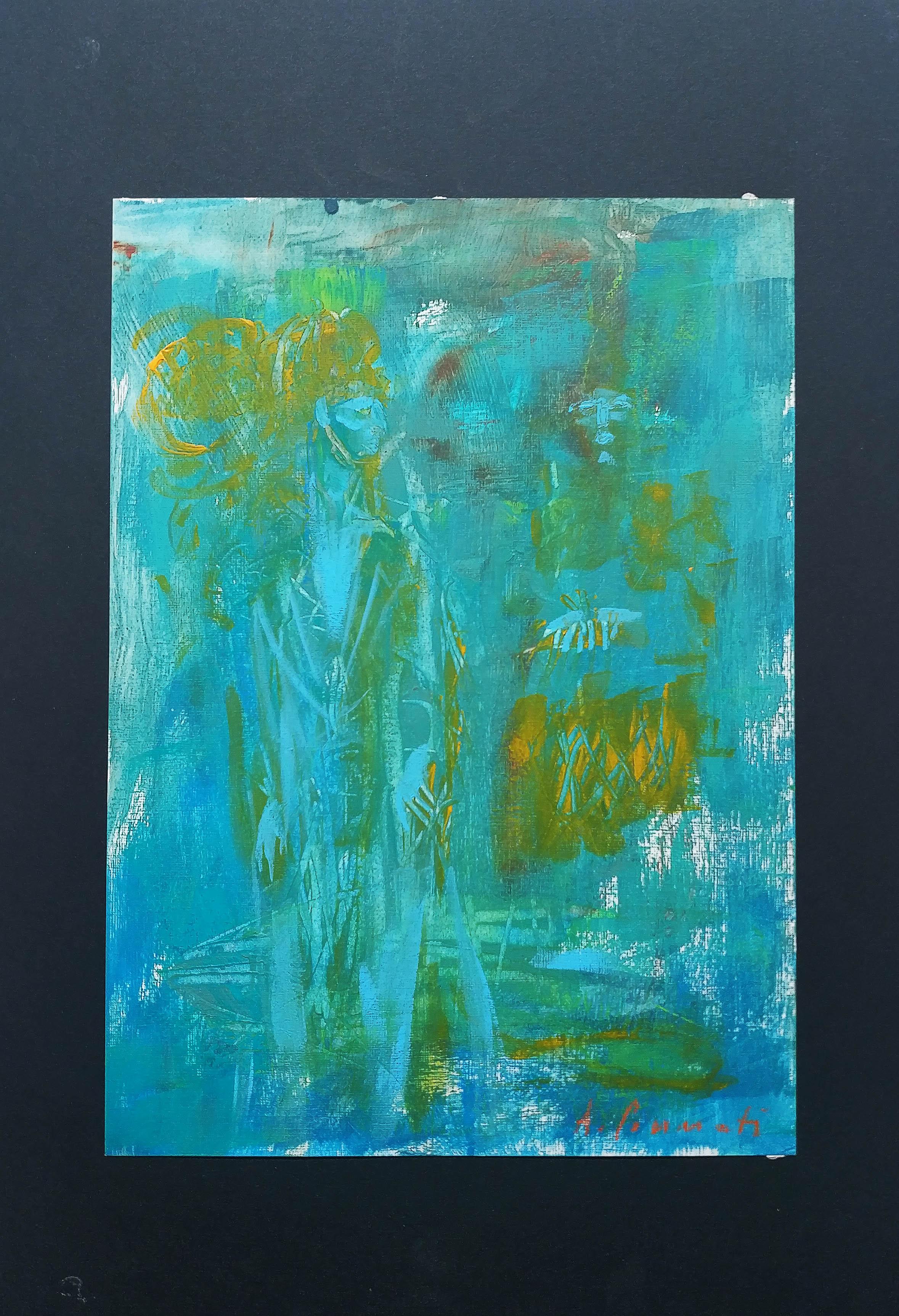 "The Fairy" by Anna Pennati - acrylic and oil pastel on paper