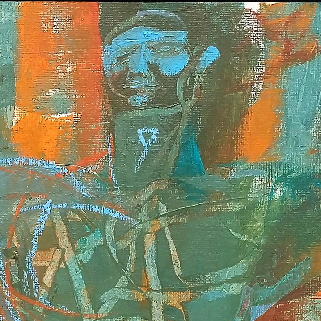 The Faun, contemporary acrylic on paper from George Byron poems For Sale 1
