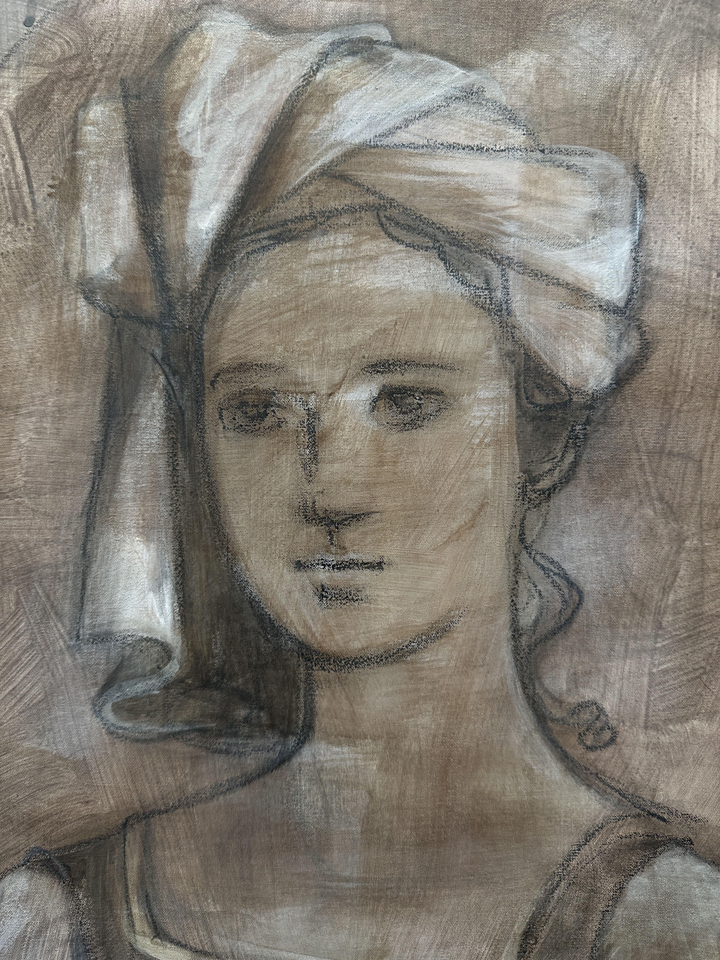 Annunciazione di Anna Pennati 2017 pittura acrilica 40x30cm in vendita 1