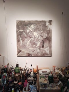 "Ares and Afrodite" by Anna Pennati, painting