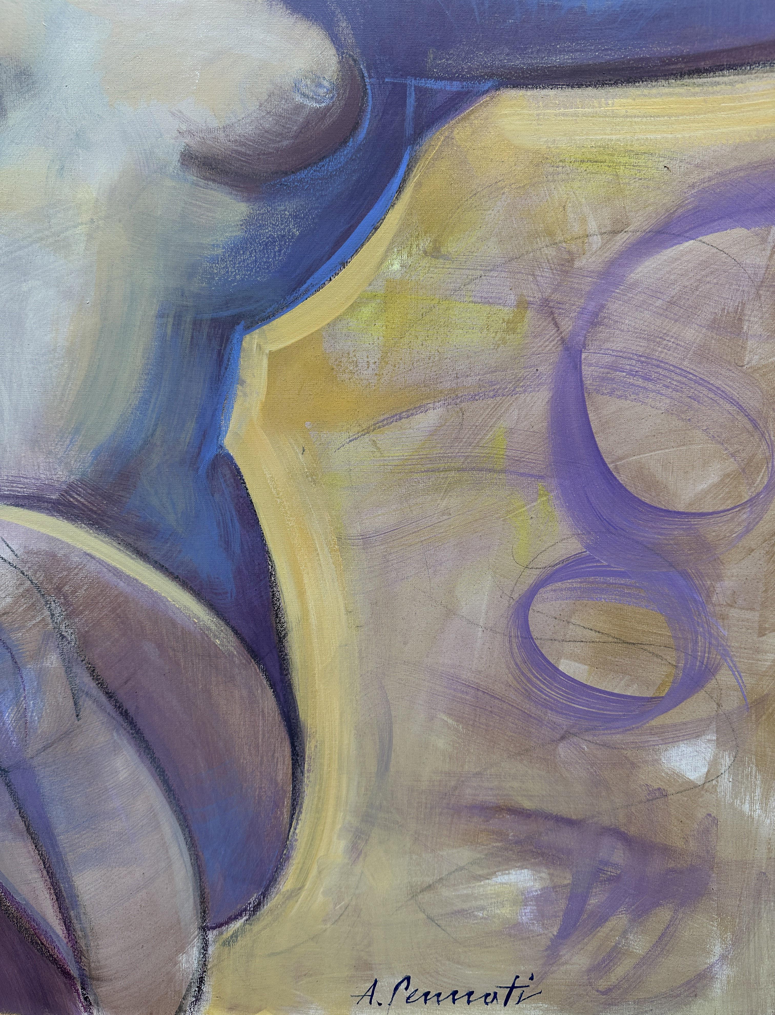 Calliope di Anna Pennati 2010 pittura acrilica 70x70cm in vendita 2