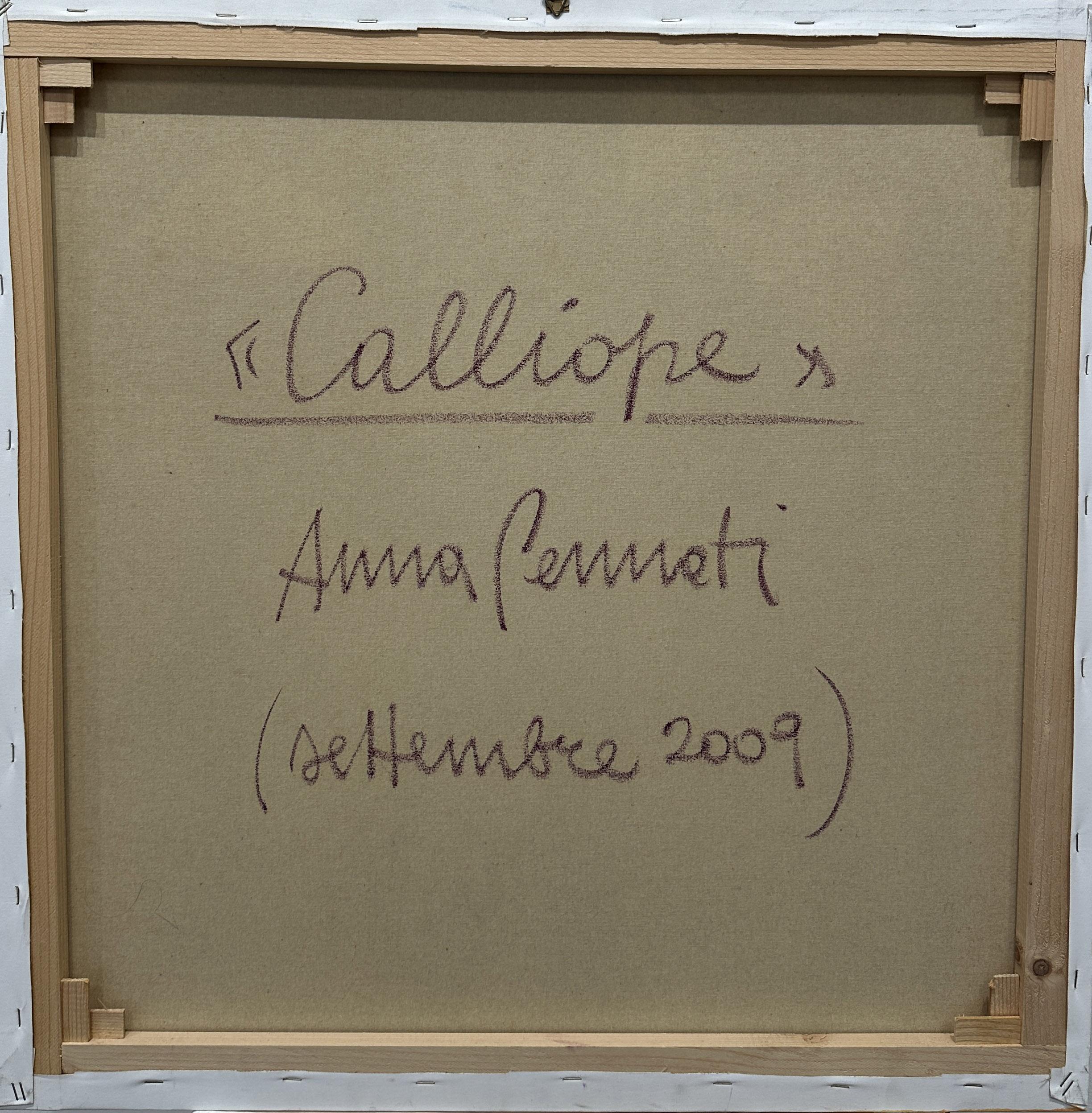 Calliope di Anna Pennati 2010 pittura acrilica 70x70cm in vendita 3