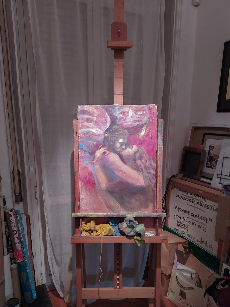 Amore e Psiche, Love myth, contemporary art, acrylic on canvas For Sale 3