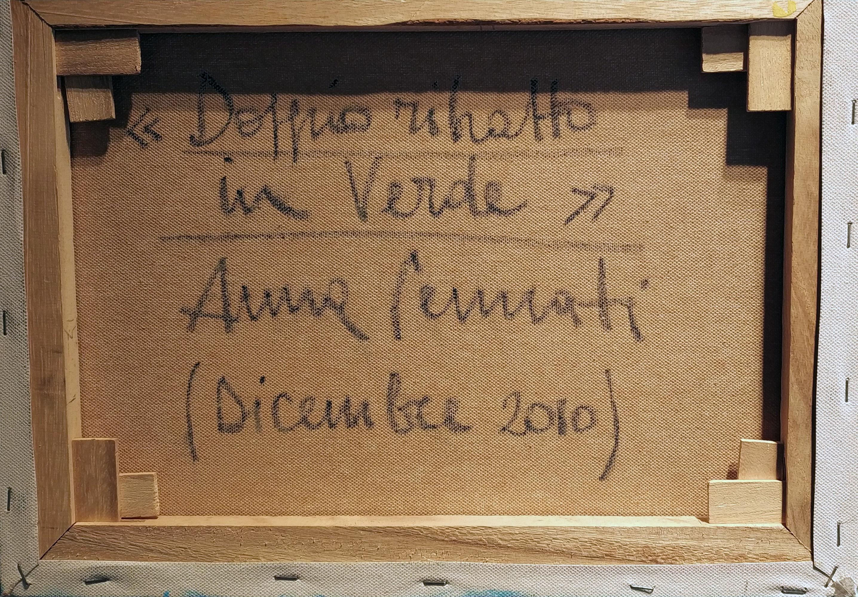 „Double-Porträt in Grün“ von Anna Pennati, Gemälde im Angebot 6