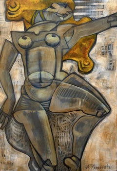 La Ballerina Scalza by Anna Pennati 2014 acrylic painting 100x70cm