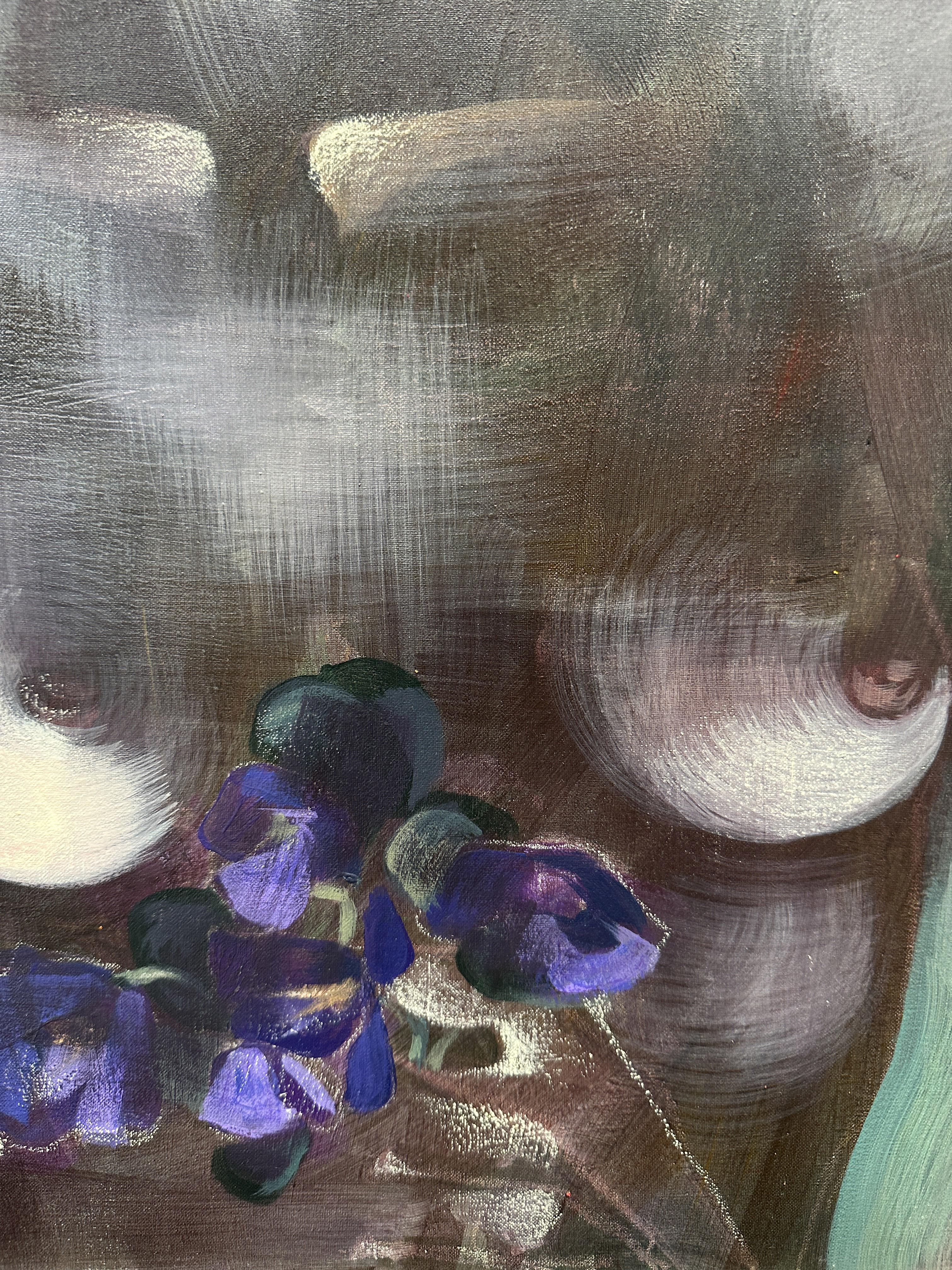 Ofelia by Anna Pennati 2012 acrylic painting 60x50cm For Sale 2