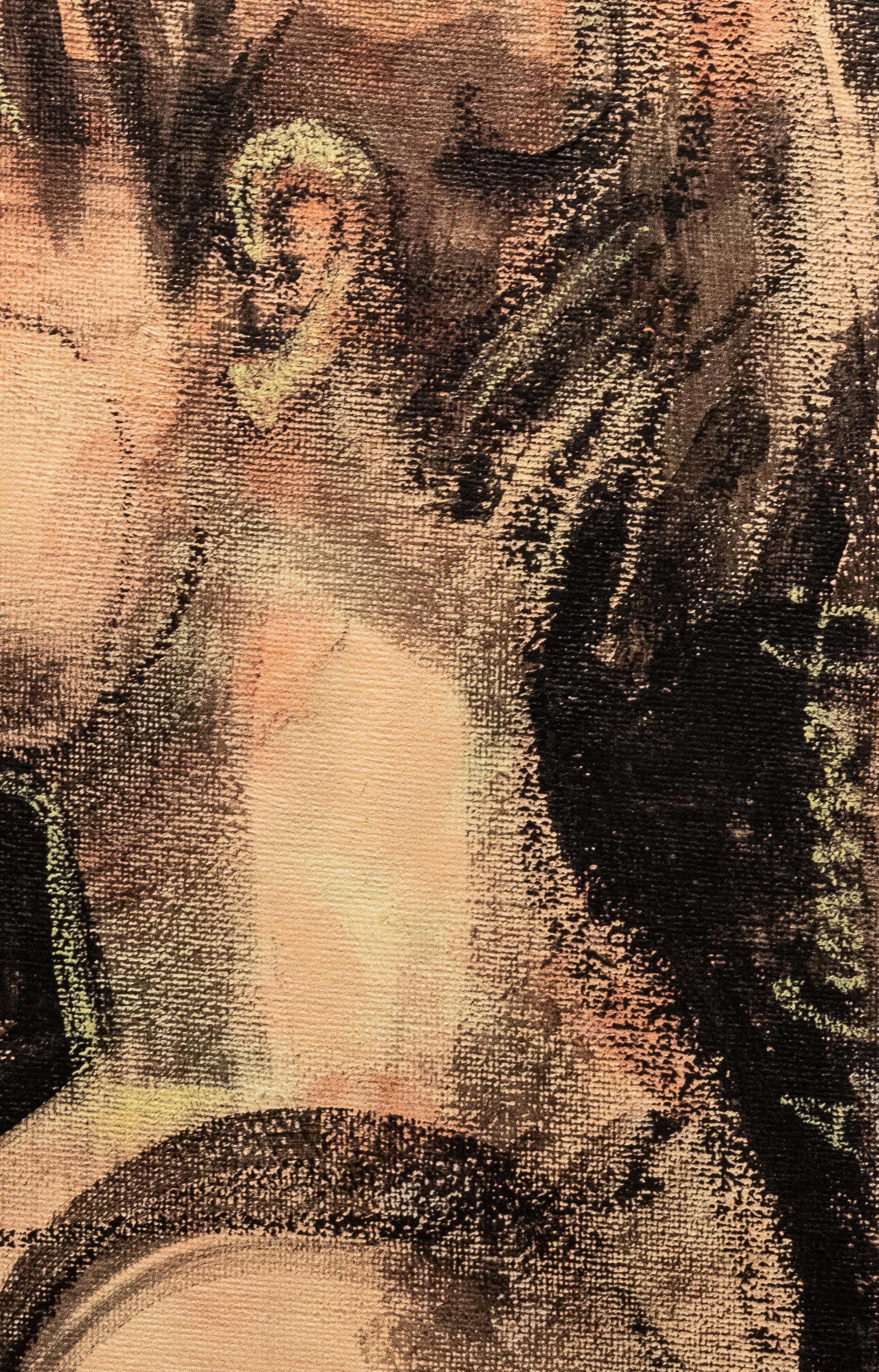 Petita, contemporary acrilyc on board, figurative expression, 30 x 20 cm - Painting by Anna Pennati