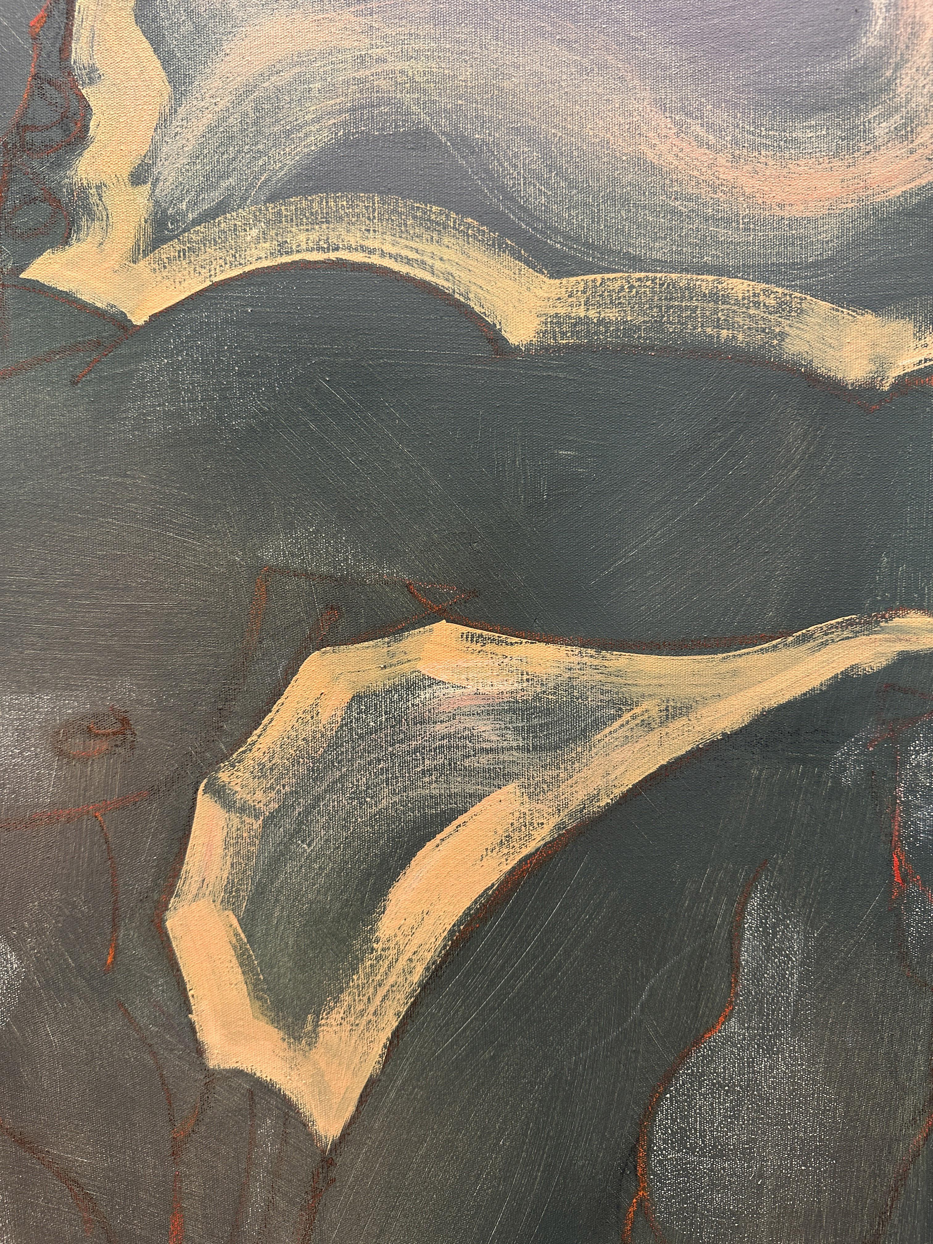 Prana di Anna Pennati 2011 pittura figurativa acrilica 70x60cm in vendita 1