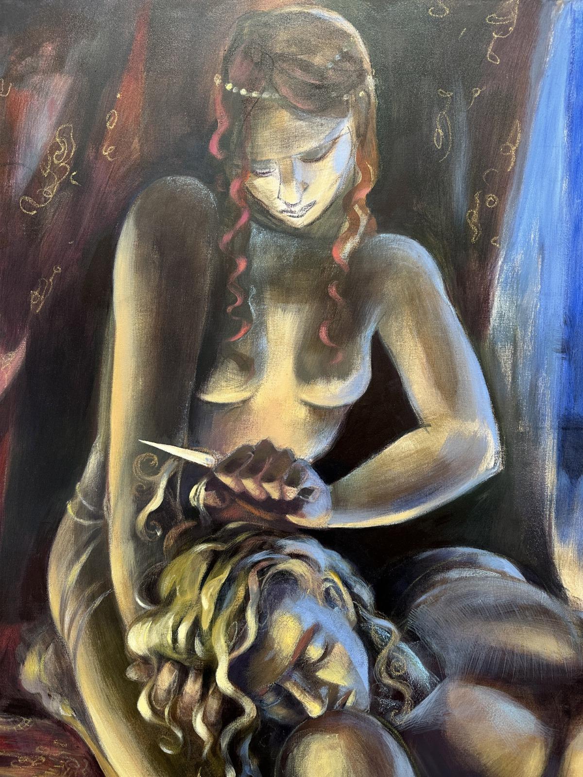 Sansone e Dalila par Anna Pennati, 2006 peinture en vente 1