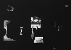 "The Black Series Nummer fünf" von Anna Pennati - Collage auf Karton auf Leinwand