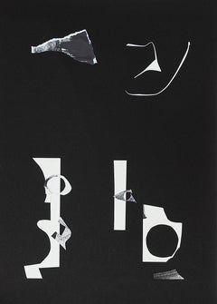 « The Black Series numéro sept » d'Anna Pennati - collage sur papier sur toile