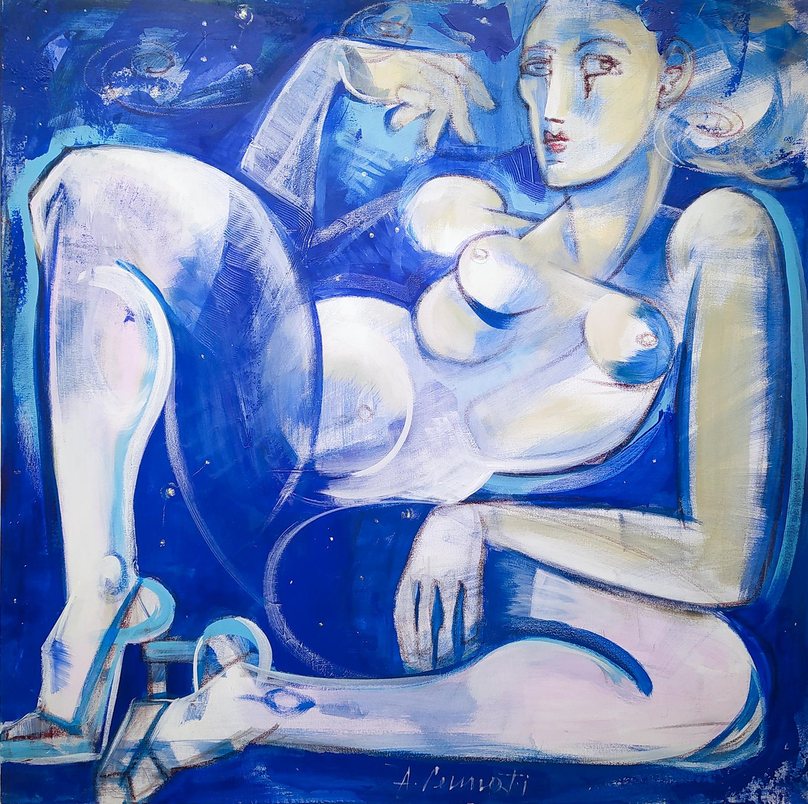 "Urania" de Anna Pennati, pintura sobre lienzo
