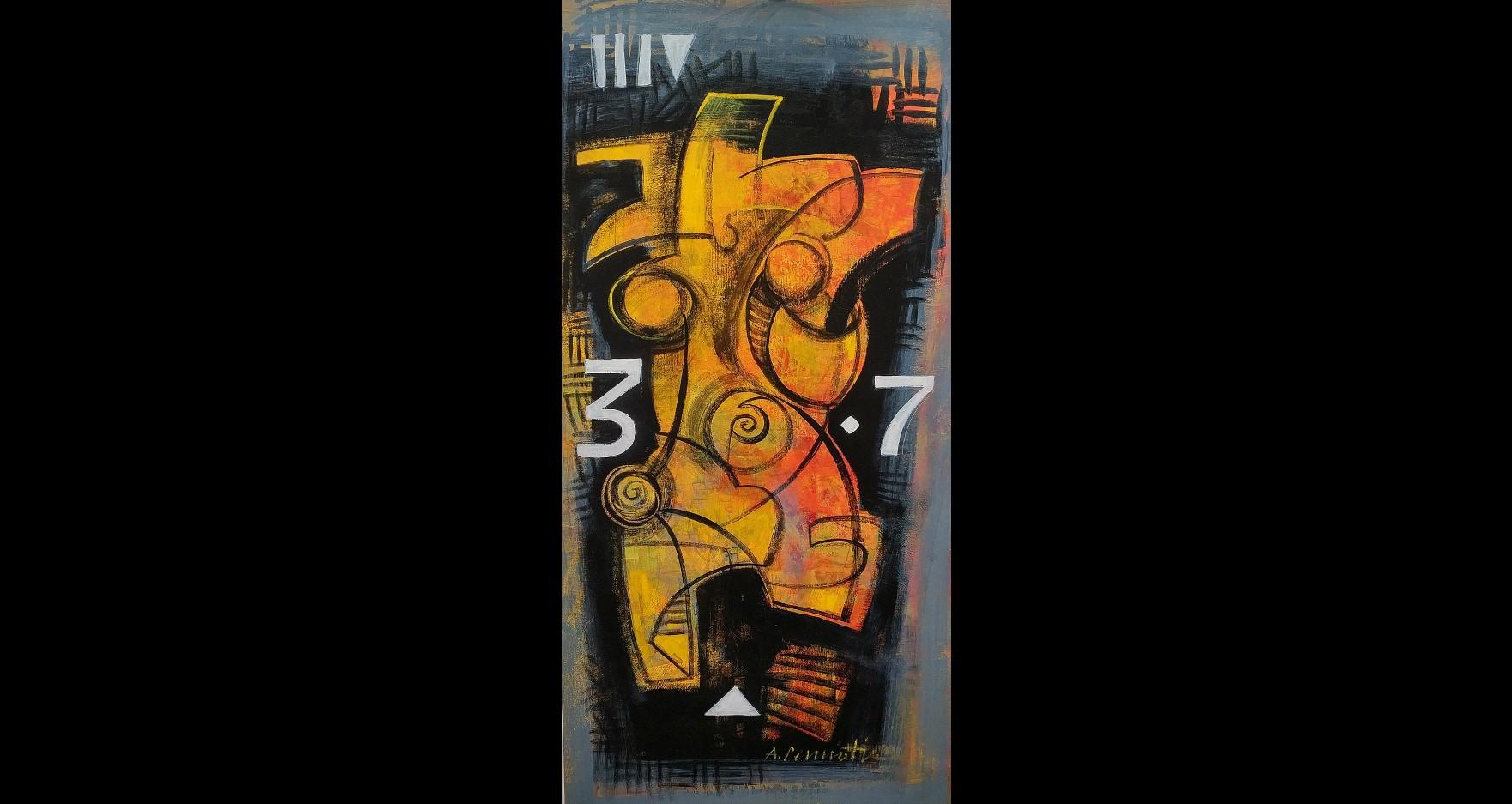"Mulier Noetica" by Anna Pennati - acrylic on canvas, 130x64cm