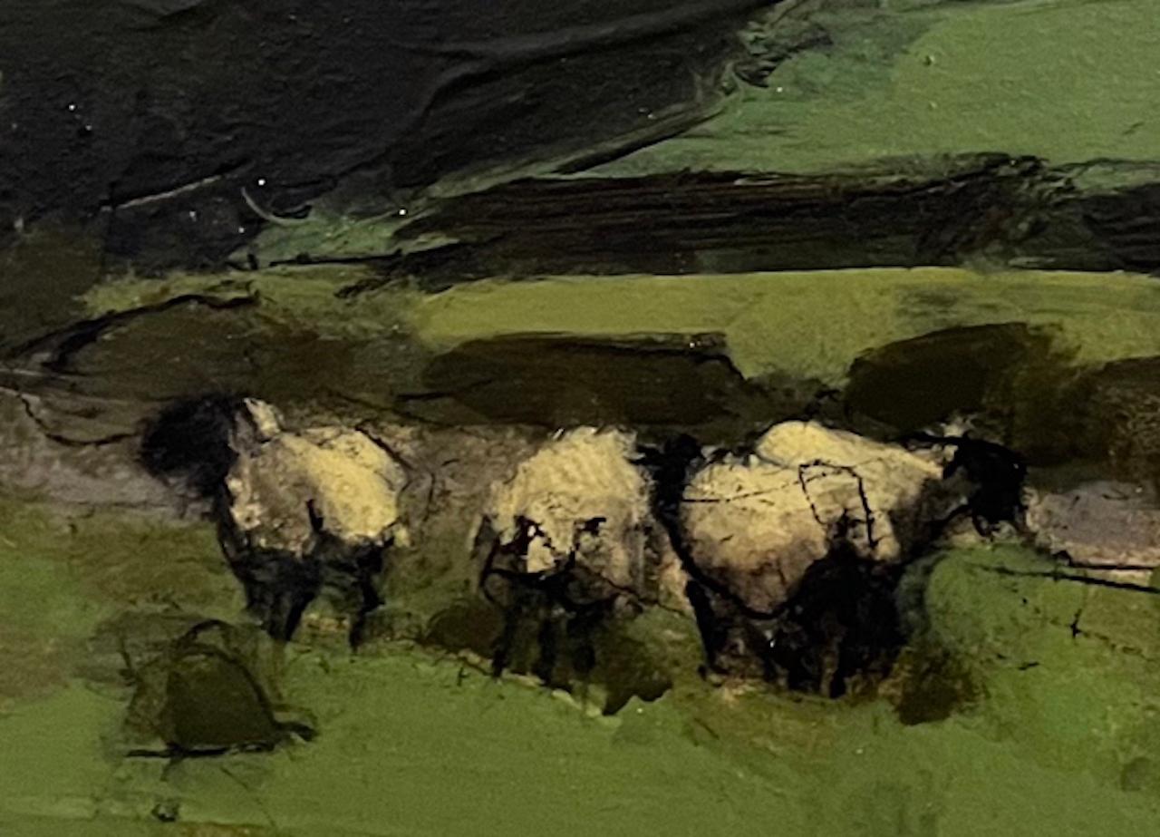 Früher Morgen am Fluss Wye, Gloucestershire, Oktober, Cotswolds Landschaft 2