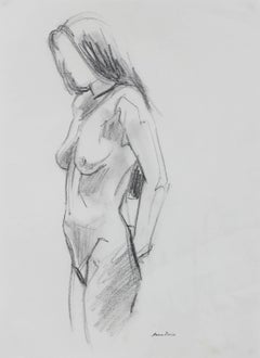 Female Figure Sketch in Graphite, Late 20th Century