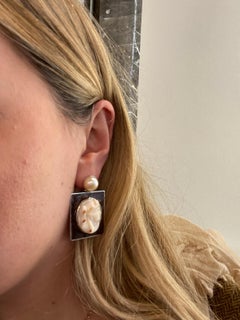 Anna Porcu Diana and Endymion Cameo Earrings