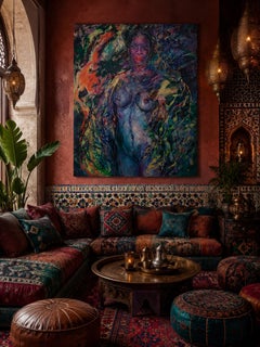 Demon, Portrait Figurative Art Original oil Painting, Ready to Hang