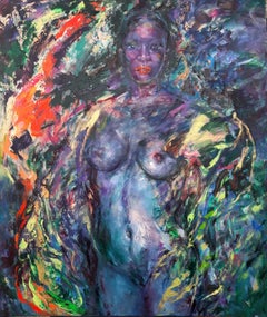 Demon, Portrait Figurative Art Original oil Painting, Ready to Hang