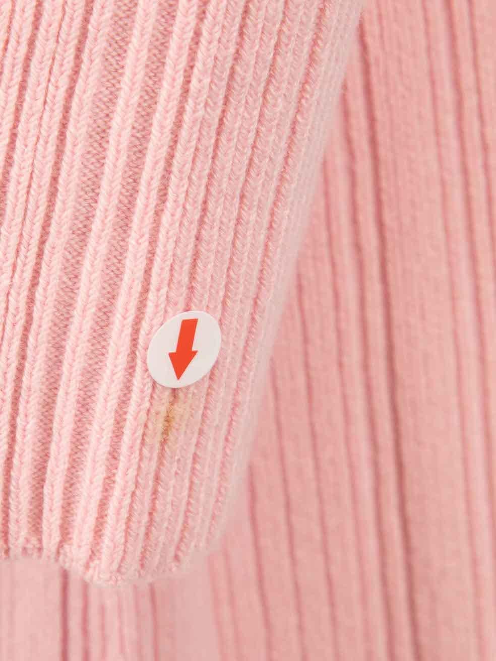 ANNA QUAN Pink Rib Knit Midi Dress Size XL For Sale 1