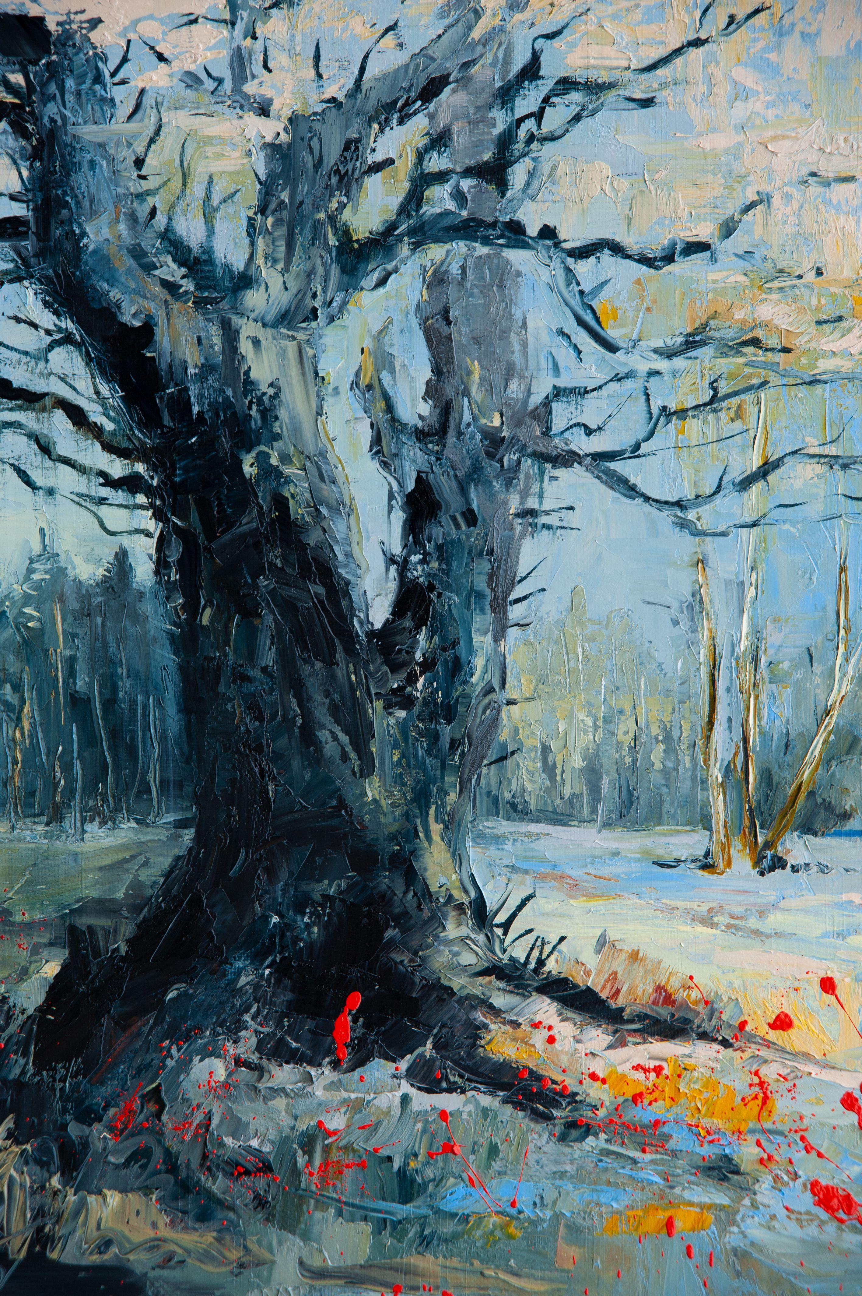 Bolero azul, Pintura, Óleo sobre lienzo - Painting de Anna Ravliuc-Bloomfield