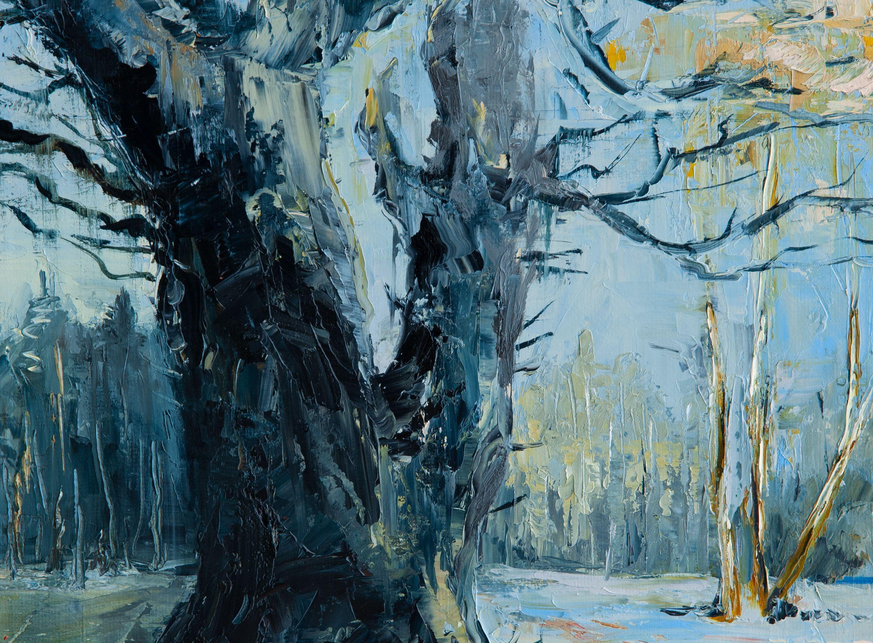Bolero azul, Pintura, Óleo sobre lienzo - Painting Otro estilo de arte de Anna Ravliuc-Bloomfield