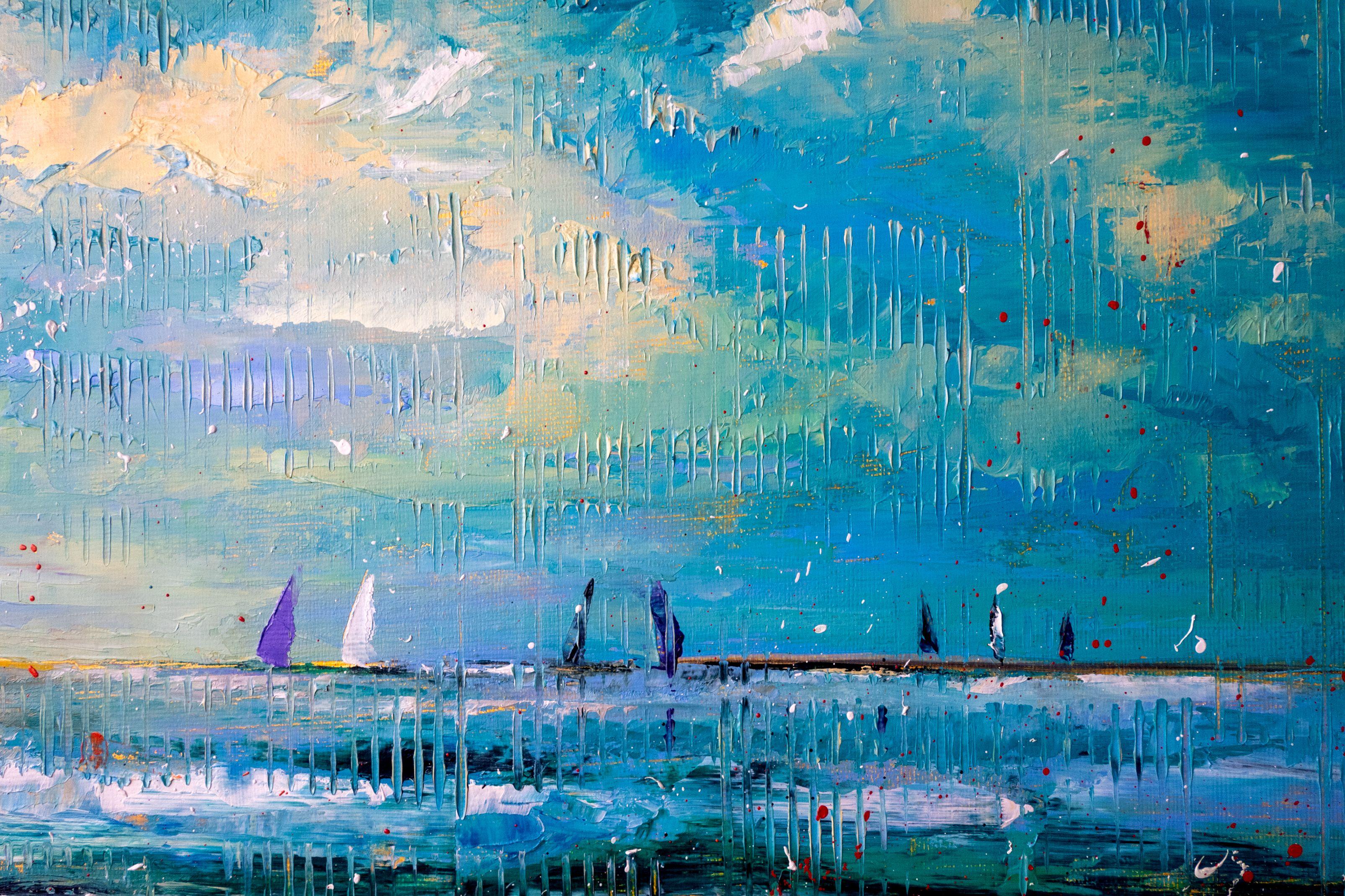 Somewhere Beyond the Wind, Gemälde, Öl auf Leinwand im Angebot 1