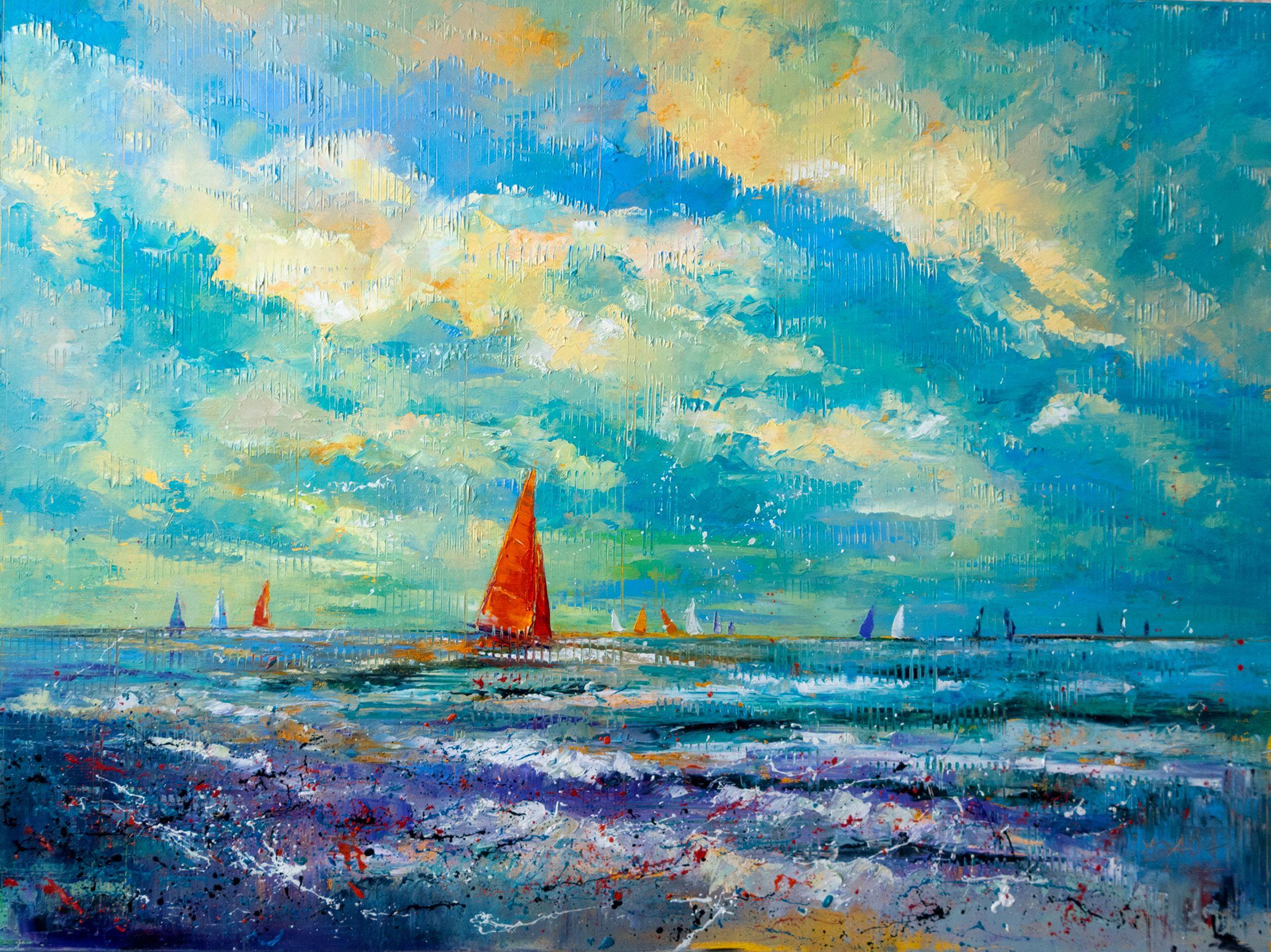 Somewhere Beyond the Wind, Gemälde, Öl auf Leinwand – Painting von Anna Ravliuc-Bloomfield