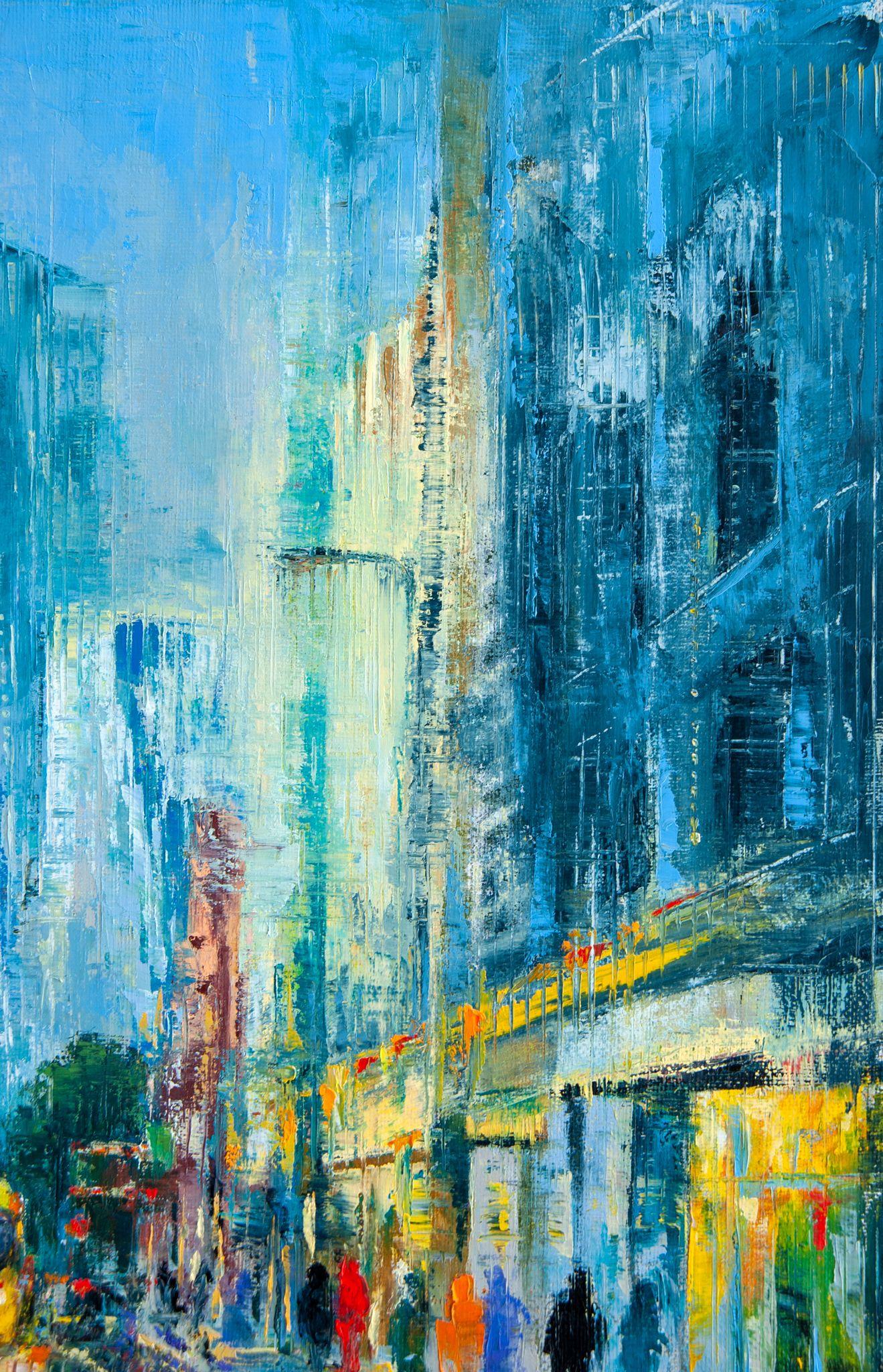 Urban Allure, Gemälde, Öl auf Leinwand (Sonstige Kunststile), Painting, von Anna Ravliuc-Bloomfield