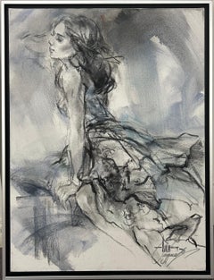 'Dream of Life II' Romantic Portrait of a Young Woman