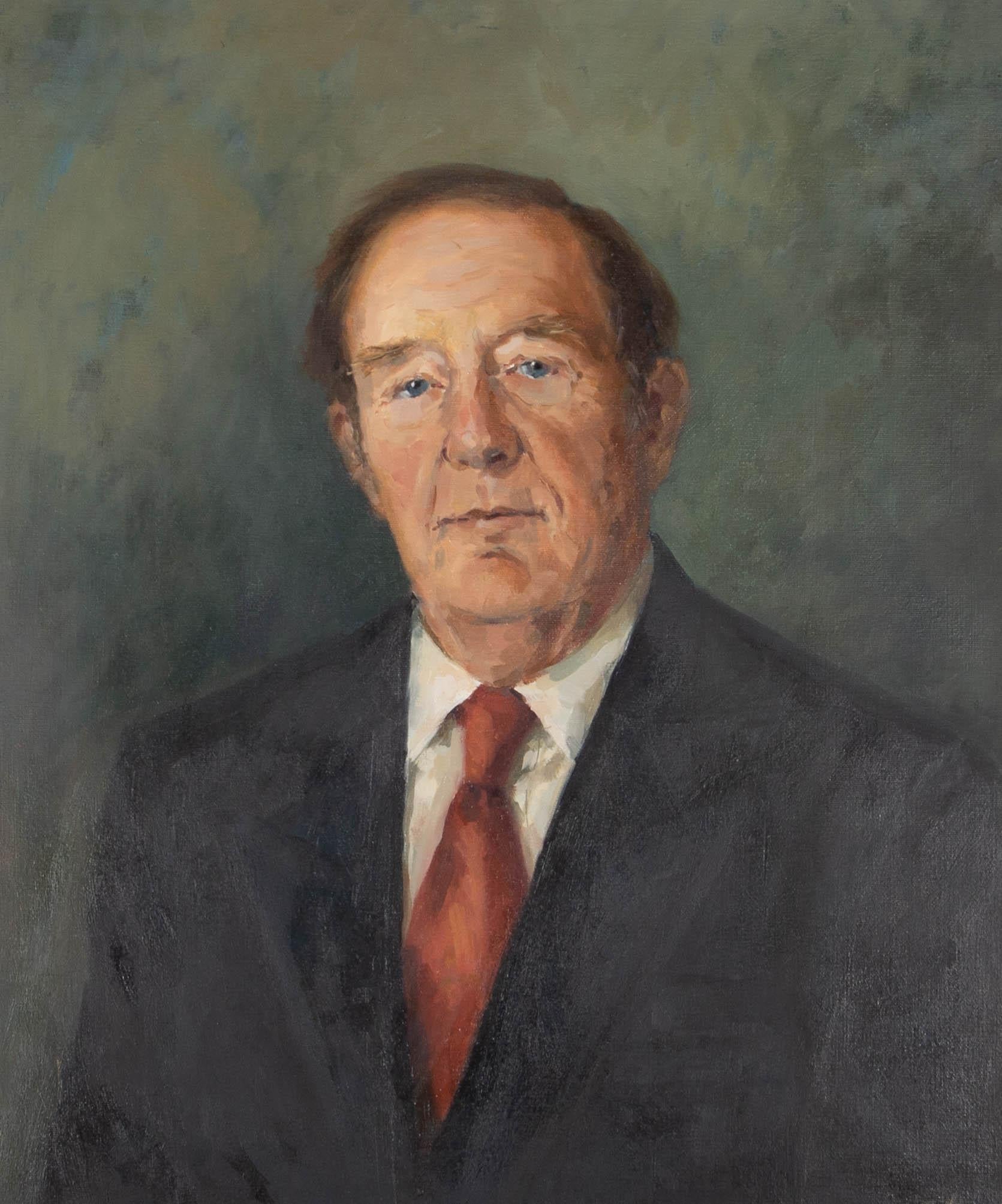 Anna Redwood ROI (n.1967) - Óleo contemporáneo, Retrato de hombre 1