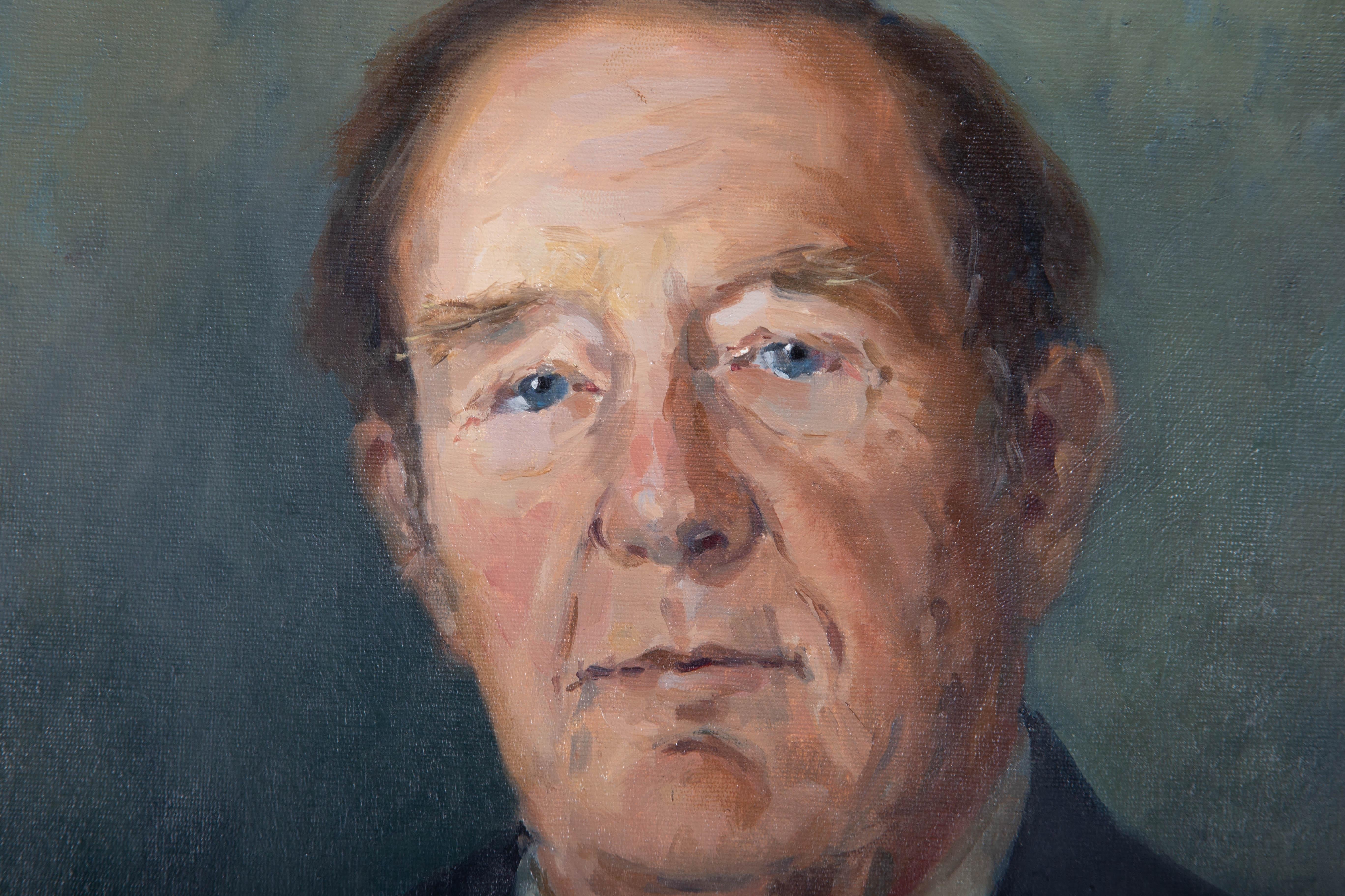 Anna Redwood ROI (n.1967) - Óleo contemporáneo, Retrato de hombre 3