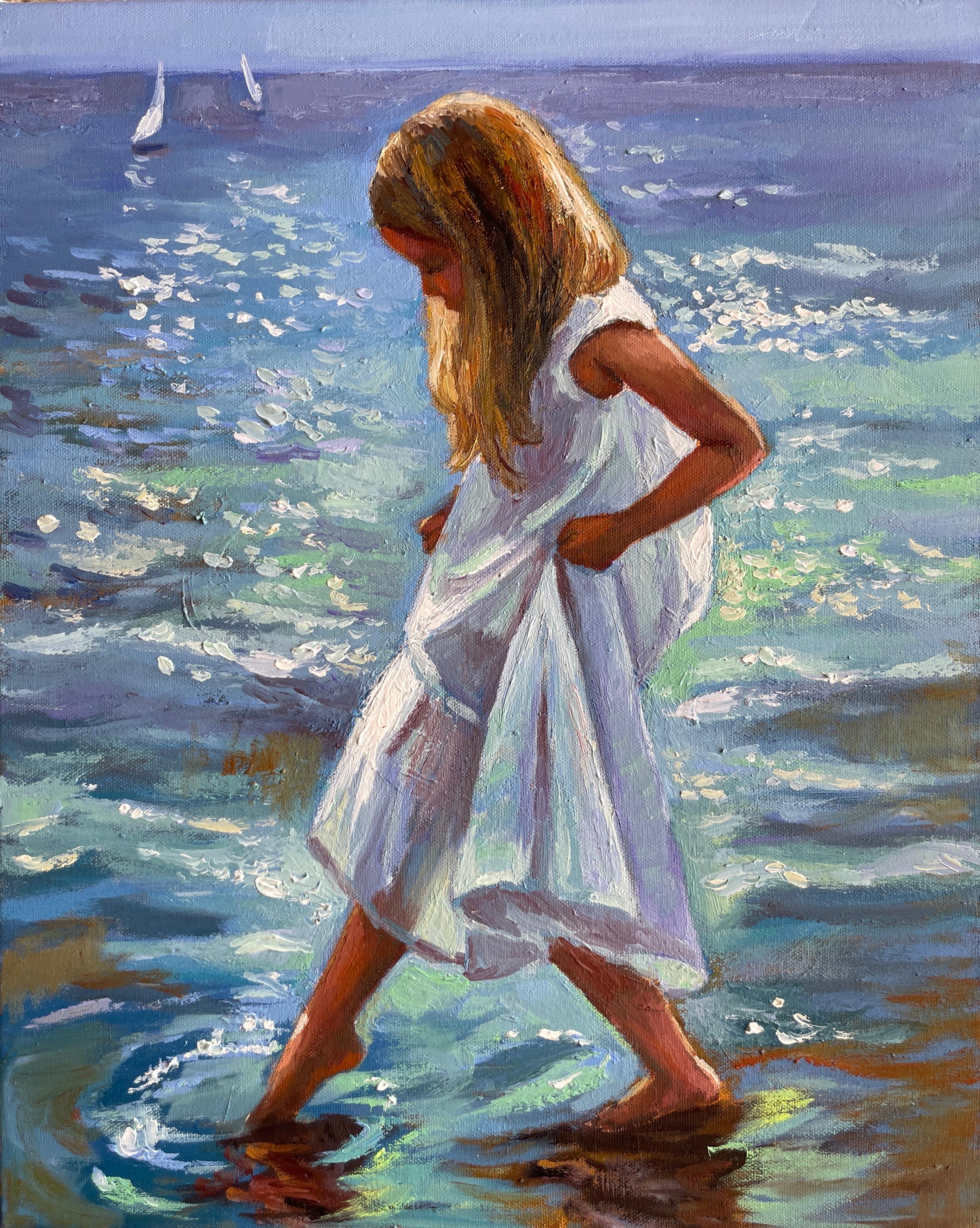 Anna Reznikova Portrait Painting - Coastal Idyl