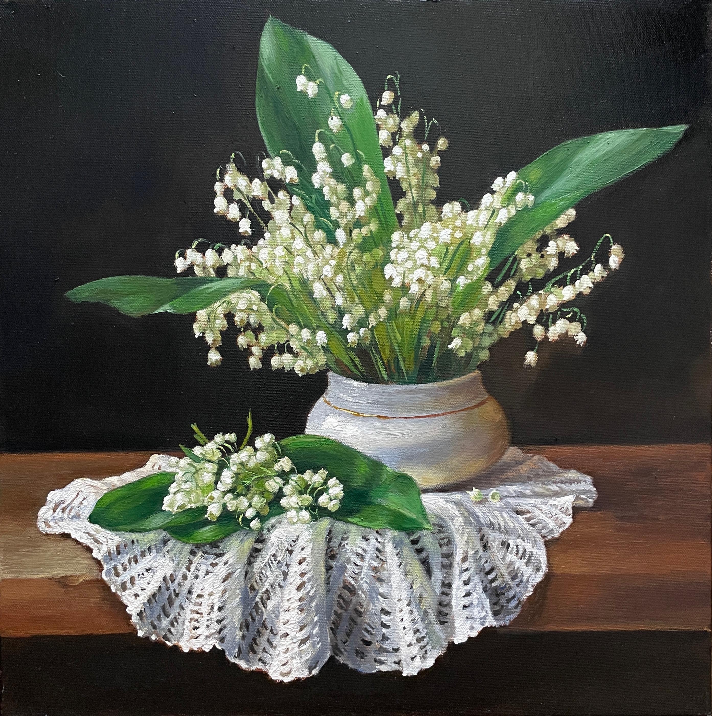 Anna Reznikova Still-Life Painting - Lilies of the valley