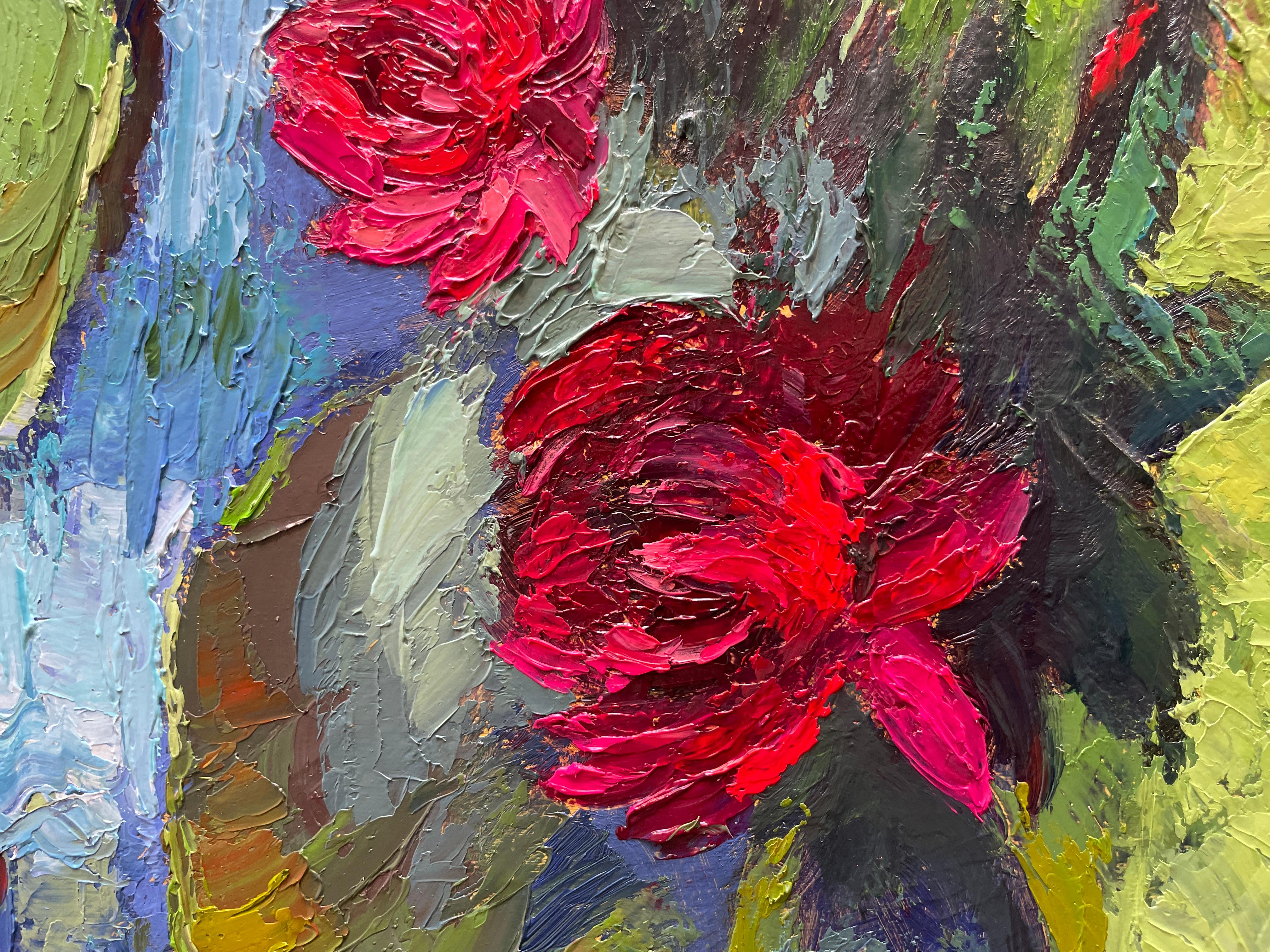 Pond Flowers - American Impressionist Painting by Anna Reznikova