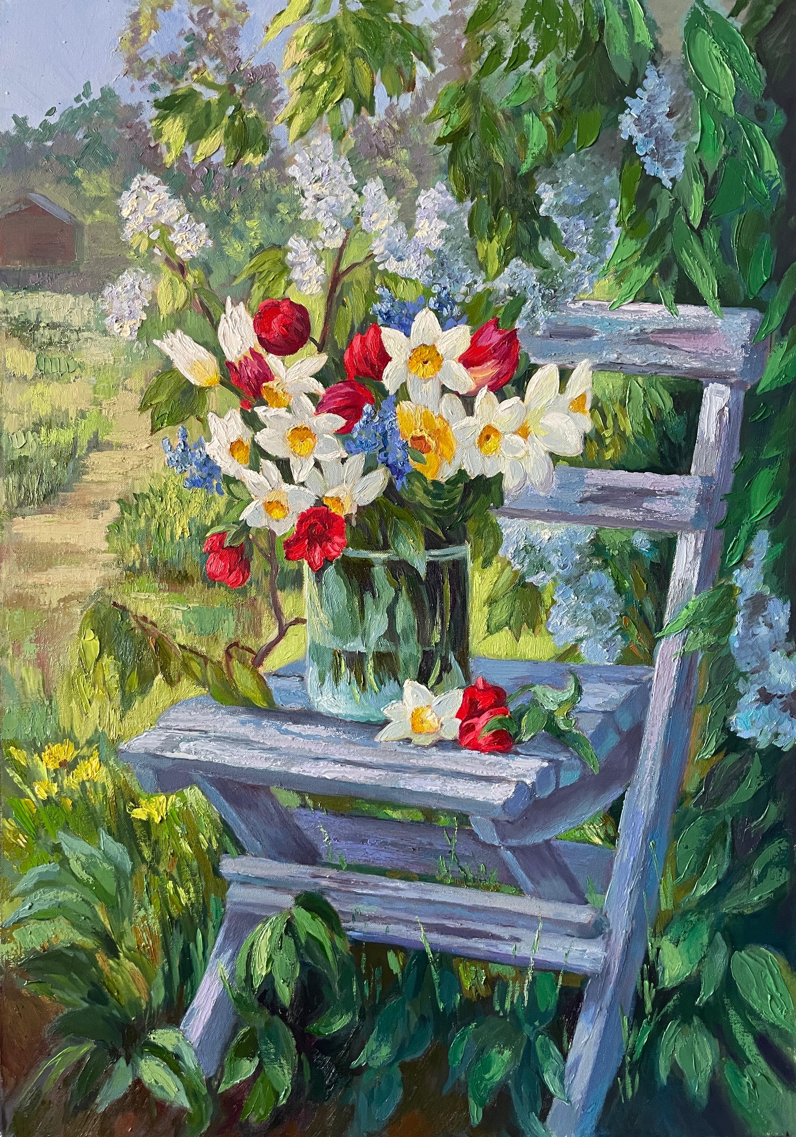 Anna Reznikova Figurative Painting - Spring Bouquet