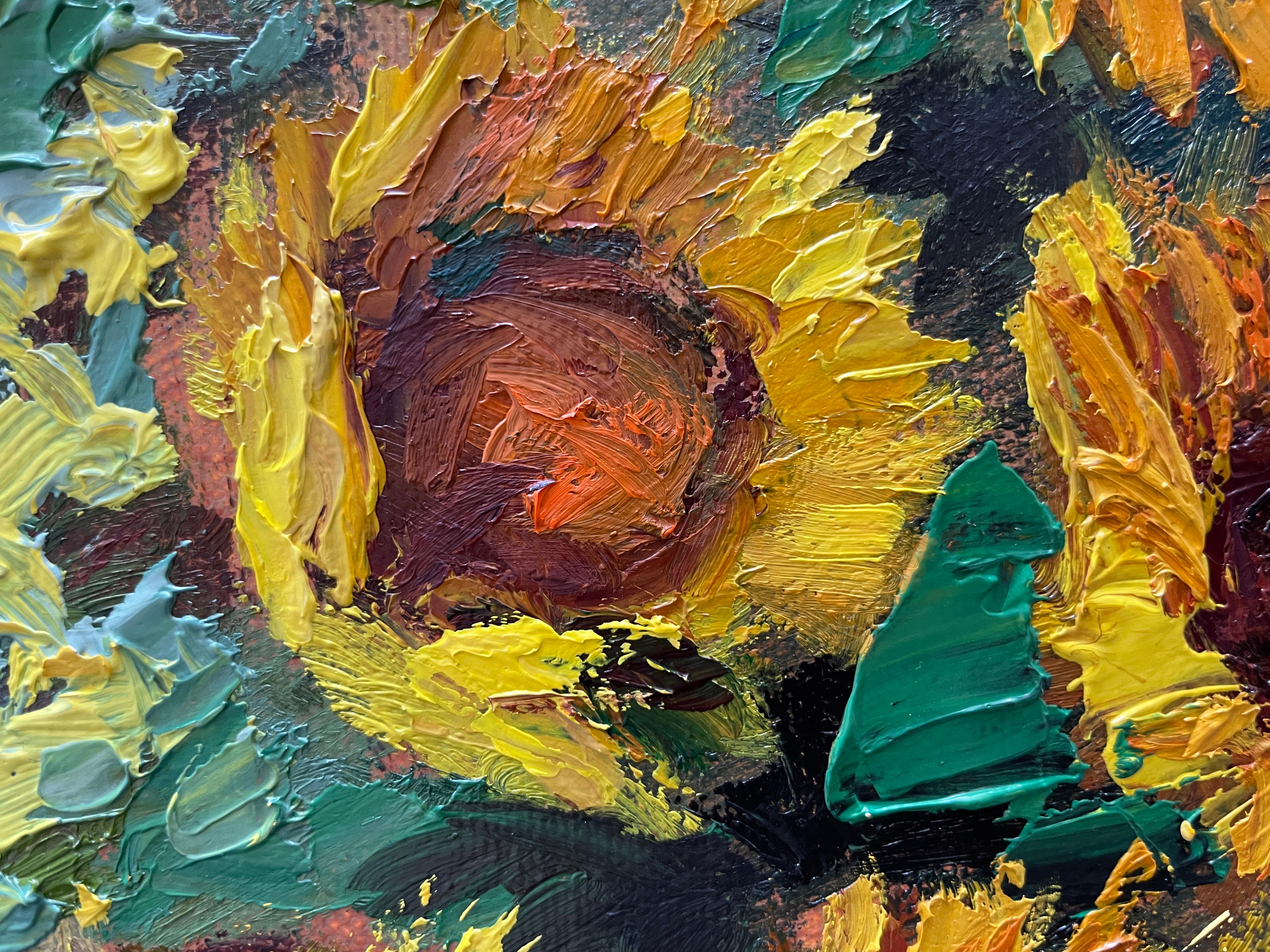 Sunflowers - Impressionist Painting by Anna Reznikova