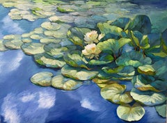 "Water Lilies" Large Interior Painting