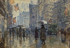 "43rd Street and 7th Ave" Anna Richards Brewster, Impressionist, New York City