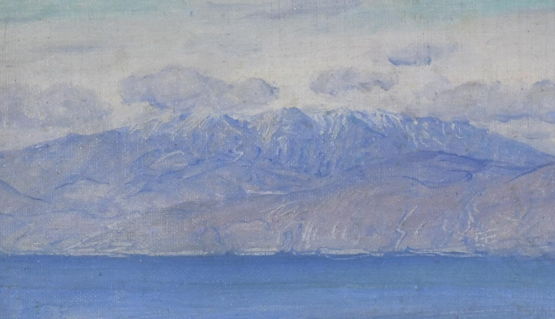 Escena del Golfo de Corinto - Painting impresionista estadounidense de Anna Richards Brewster