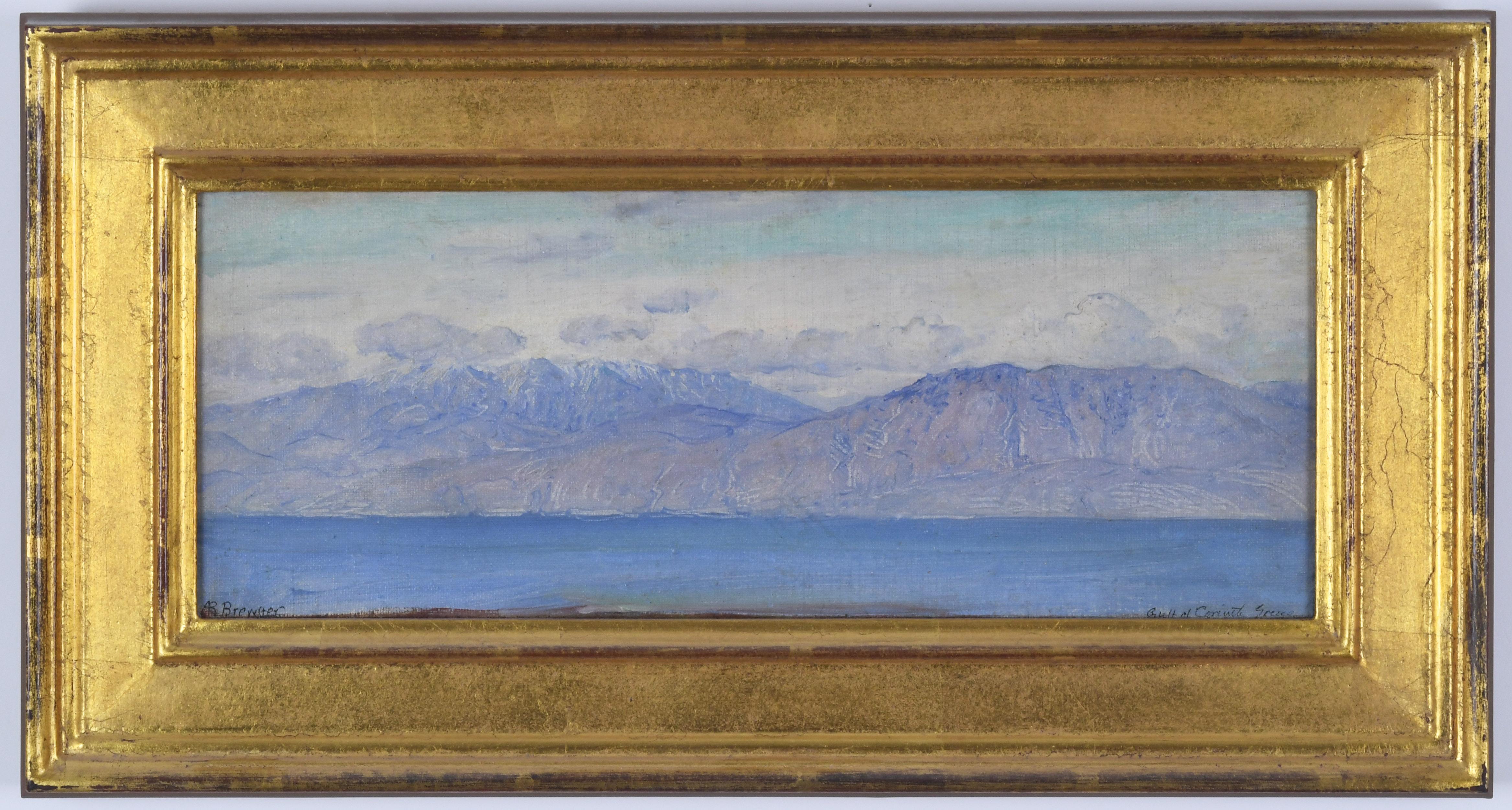Anna Richards Brewster Landscape Painting - Gulf of Corinth Scene