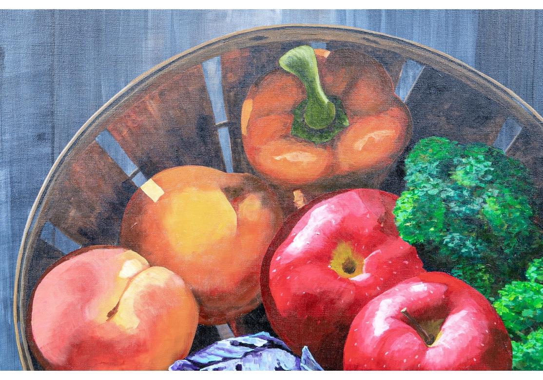 Country Anna Roberts (UK, 21st C.) Massive Three Part Acrylic On Canvas For Sale