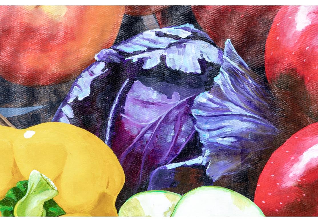 Contemporary Anna Roberts (UK, 21st C.) Massive Three Part Acrylic On Canvas For Sale