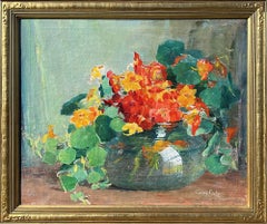Nasturtium in a Vase by Anna S. Fisher (American: 1873-1942)